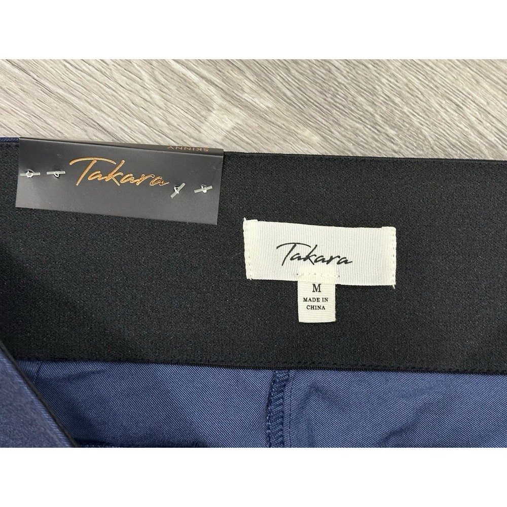 Takara Womans Skinny Perfect Fit Waistline Dark Navy Pull On Pants NWT medium - Picture 5 of 11